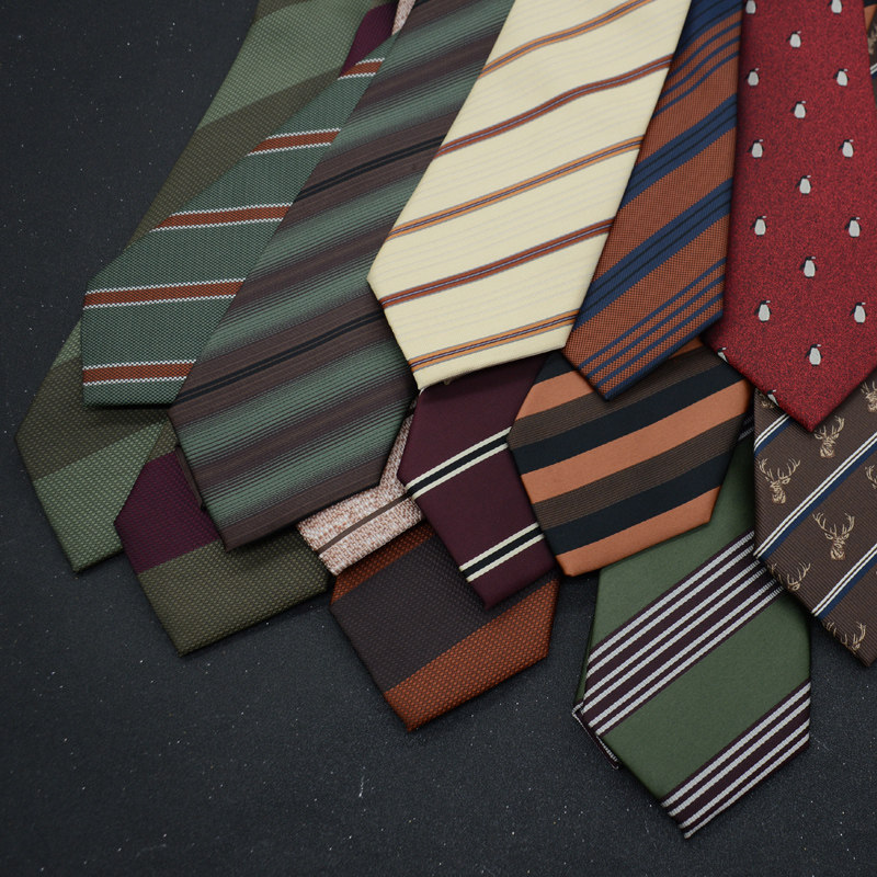 领带男正装韩版英伦欧美风绅士棕色复古8CM手打款上班学生职业装,淘宝优惠券,粉丝福利购,淘宝优惠卷