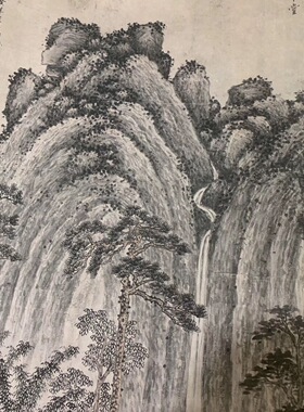 沈周 瀼西草堂图 山水国画 挂轴装裱 墙面装饰 纸本绢布 微喷复制