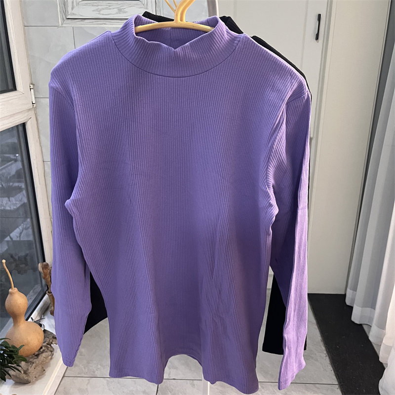 百分百螺纹棉女士秋冬半高领小立领中领秋衣单件保暖上装自发热,淘宝优惠券,粉丝福利购,淘宝优惠卷