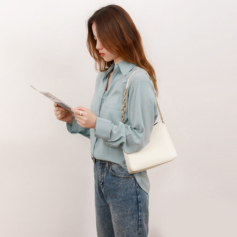 somay腋下2023新款白色通勤斜挎包 somay女士包袋