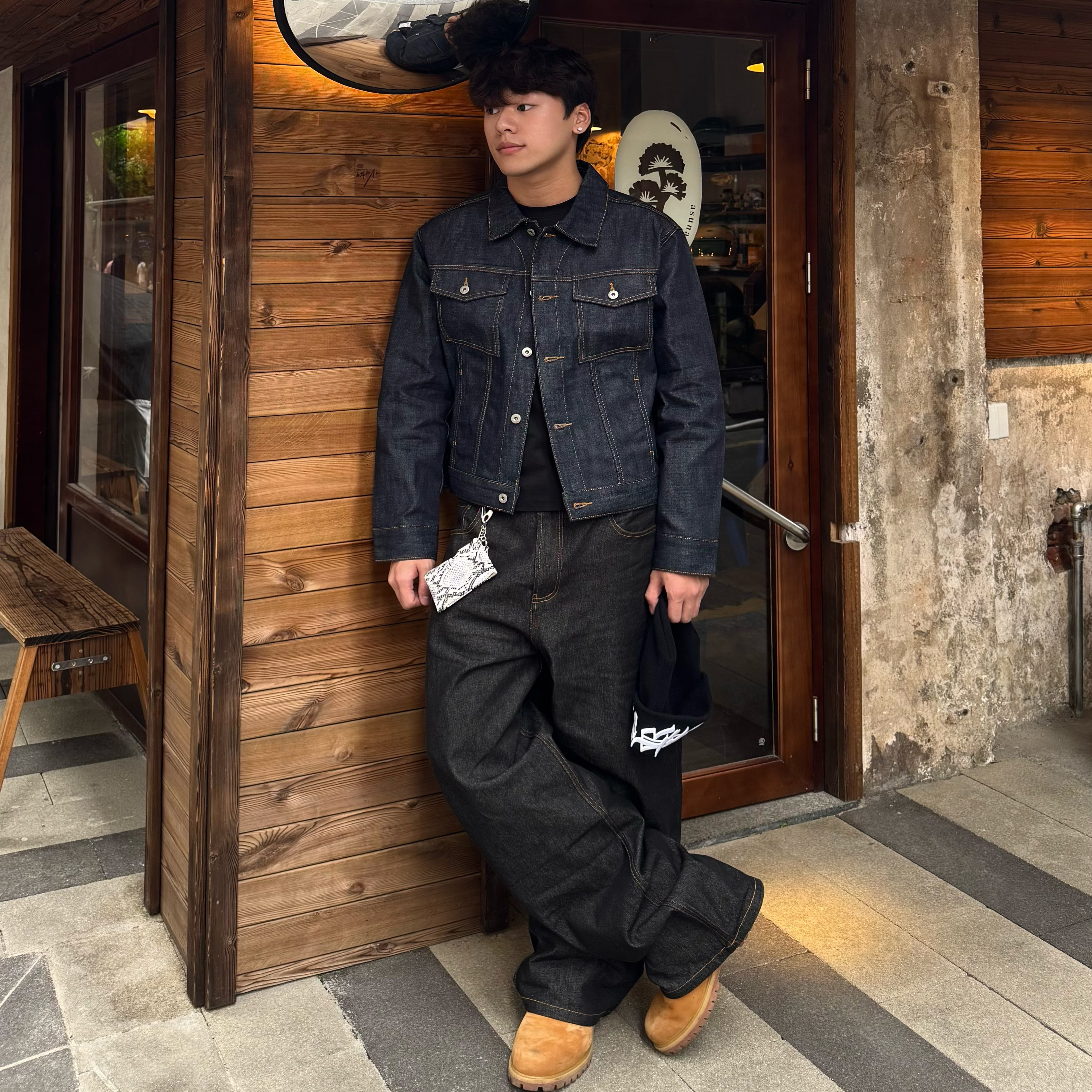 SUNINWAVE16盎司窄幅红边赤耳原牛夹克短宽版型牛仔质感夹克外套,淘宝优惠券,粉丝福利购,淘宝优惠卷