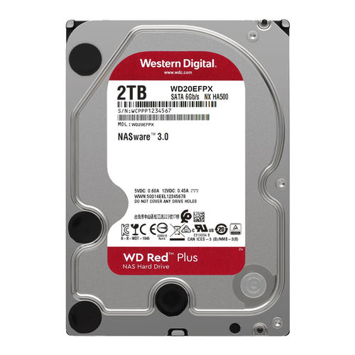 正品WD西部数据Red红盘Plus WD20EFPX  2TB NAS硬盘垂直式5400转 - 图0