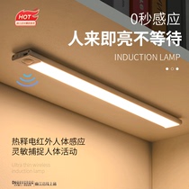 Qu Jiang ultra-thin intelligent human body induction lamp rechargeable magnetic suction self-adhesive cabinet wardrobe wine cabinet lamp with light strip