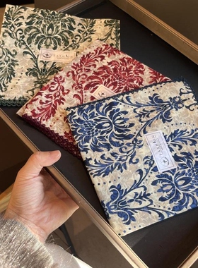 复古安可拉红文艺棉质70方巾头巾