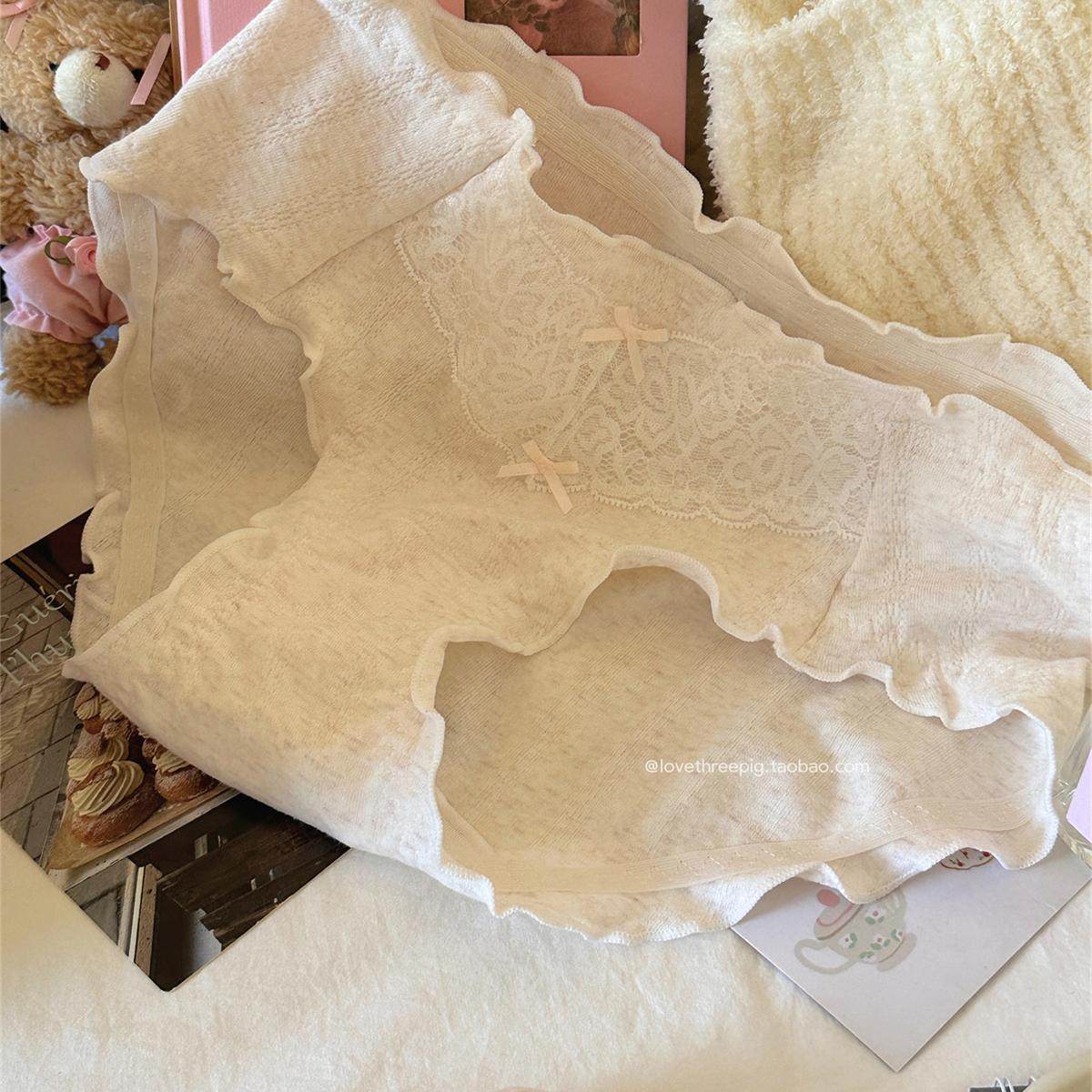 “花怎么只开一季”韩系少女木耳花边棉质软乎乎内裤少女学生平价 - 图2