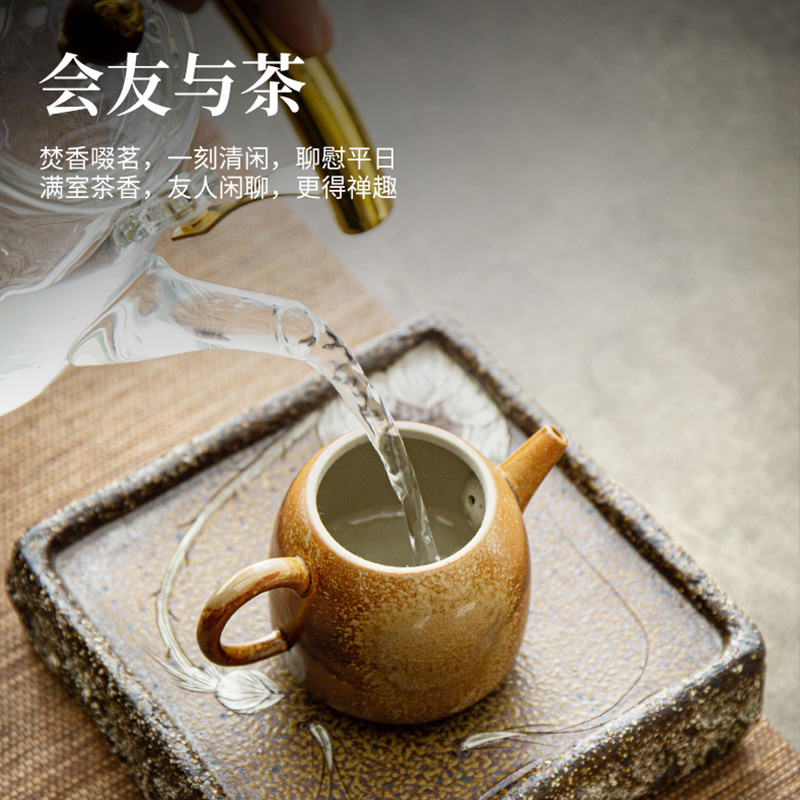 陶瓷泡茶壶茶水分离耐高温加厚茶具套装家用过滤专用小型水壶单壶