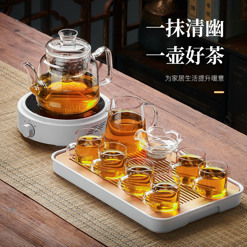 煮茶壶煮茶器电陶炉加热玻璃茶具蒸茶一体套装养生专用泡茶烧水壶-图3