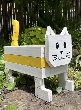 卡通创意小猫花盆花箱