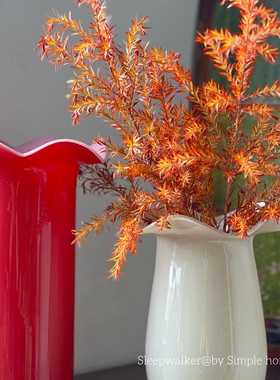 花檐瓶16｜简约现代渐变色花边玻璃花瓶家居装饰品摆件客厅插花器