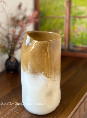 江南21｜外贸出口玻璃花瓶摆件孤品玫瑰芍药小雏菊芍药花瓶