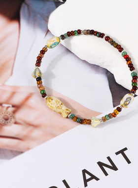 捷克珠子小鱼手串年年有鱼手链