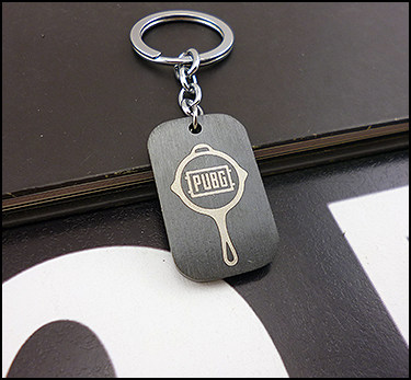 绝地求生钥匙链绝地求生 平底锅项链钥匙扣 pubg吃鸡游戏周边battlegrounds礼物