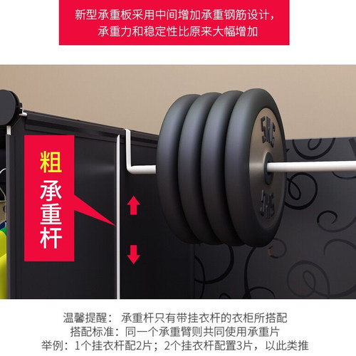 衣柜简约现代经济型组装小户型塑料布大衣柜子挂简易租房家用衣橱 - 图0
