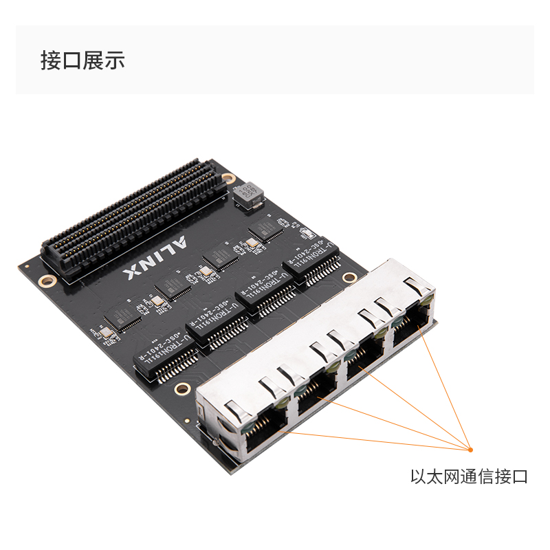 ALINX FPGA开发板配套4路1000M千兆以太网LPC FMC子板子卡FL9031 - 图2