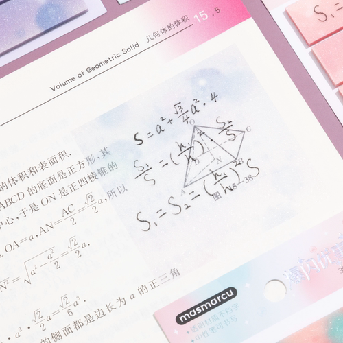 MASMARCU便利贴透明便签纸小学生便签本可撕便签贴有粘性初中生便利签便签高颜值办公笔记贴错题贴扩张优事贴 - 图3