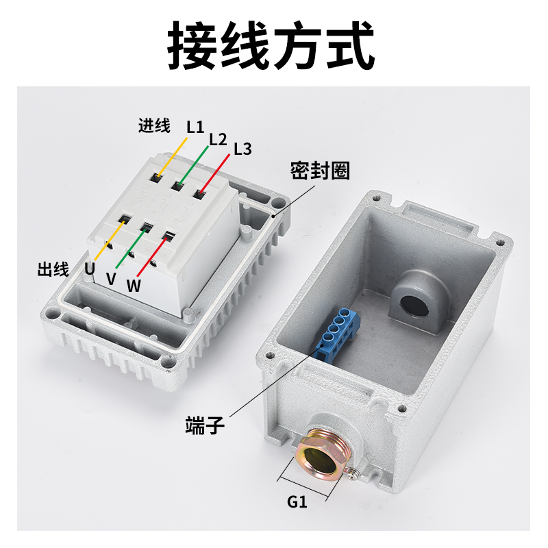 防爆空气开关断路器60A40A铝壳铸铝380V220V壁式明装照明风机电机 - 图1