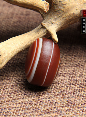 天然缠丝玛瑙天眼药师珠一图一物