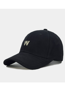 w字母硬顶棒球帽四季款鸭舌帽