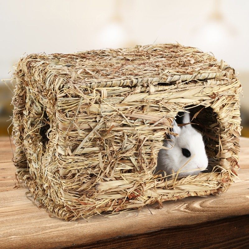 兔子草窝草垫子过冬保温暖荷兰猪棉窝兔兔窝窝避暑保温牧草小草屋,淘宝优惠券,粉丝福利购,淘宝优惠卷
