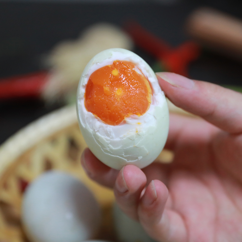 湖北特产沙湖咸鸭蛋红泥腌制红心盐蛋黄咸鸭蛋轻盐腌制不咸不淡 - 图3