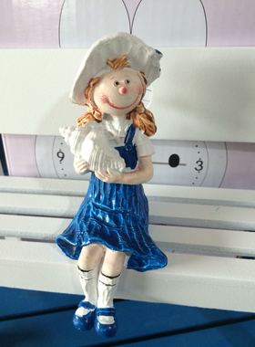 地中海风手绘情侣吊脚娃娃家饰