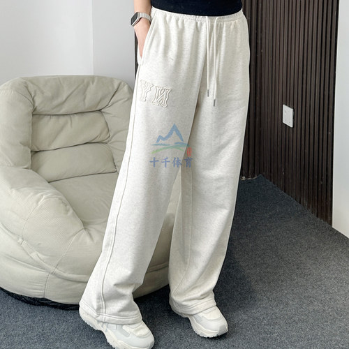 25秋季新款MLB长裤男女NY刺绣直筒针织卫裤休闲运动裤3APTB0854 - 图1