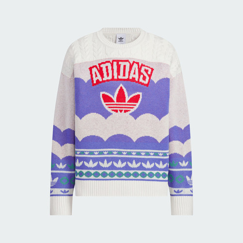 Adidas阿迪达斯三叶草男女款宽松休闲圆领套头毛衣JL8366/JL8367 - 图3