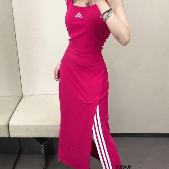 Adidas women's side slit suspender dress