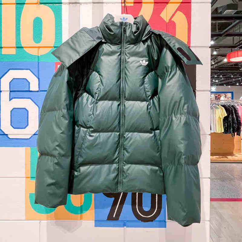 阿迪达斯羽绒服男子三叶草可拆卸外套面包服JW1367/JW1366/JW1365