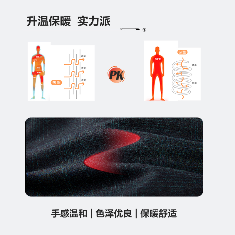 【含羊毛】柒牌夹克男士秋冬季针织保暖商务休闲立领毛呢茄克外套