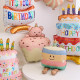 Birthday cake cartoon aluminum film three-dimensional balloon
