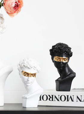 树脂石膏头像素描软装人物雕塑