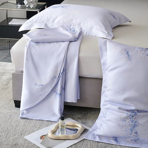 夏季竹纤维竹语天丝软凉席三件套床单床笠冰丝亲肤凉爽可机洗折叠 - 图1