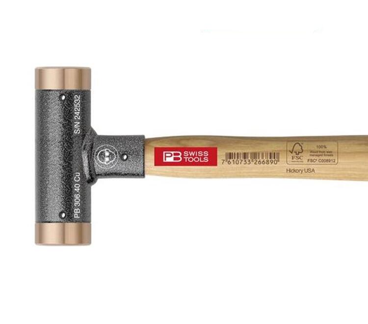 进口瑞士工具 PB SWISS TOOLS 24MM无反弹铜锤 PB 306.24 Cu-图0