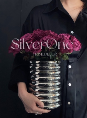 silverone合作款花瓶简约高级