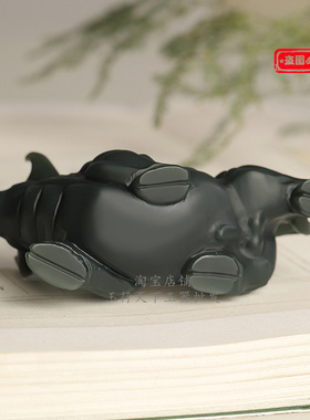 和田玉生肖牛手把件玉石小摆件