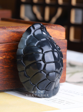 富甲天下手把件新疆和田玉青花玉