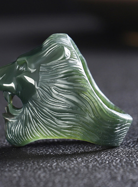 狮头戒指扳指和田玉真品支持复检