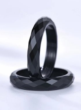 100%莫桑戒指 VVS1净度 黑色简约款 日常百搭 婚戒生日礼物优选