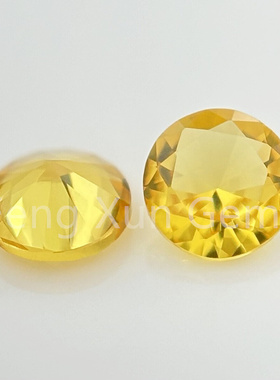 金黄色纳米圆形小尺寸微镶蜡镶耐高温尖底饰品裸石0.8～4.0mm