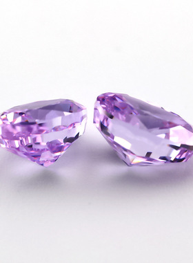 蛋形冰花切锆石紫色超闪裸石戒指吊坠首饰镶嵌用主石cz轻奢高级感