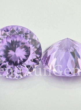 高碳钻鸟巢切ding级珠宝级锆石紫锂辉色圆尖钻美甲钻超闪5~8mm