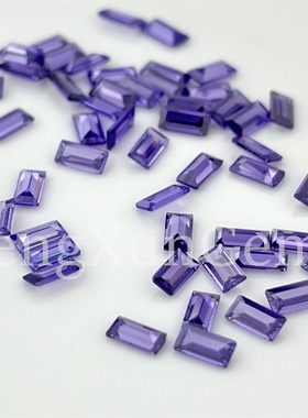 小长方形直角车平混色锆石裸石戒面 5A尖底补钻戒指手表项链配石