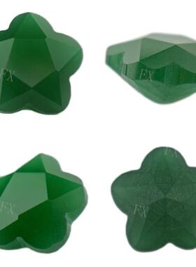 五角梅花彩色玻璃多色组合 梧州人造宝石刻面梅花形裸石尖底镶嵌