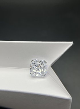 正方倒角冰花切白色锆石裸石 高碳钻戒指项链首饰吊坠镶嵌用主石