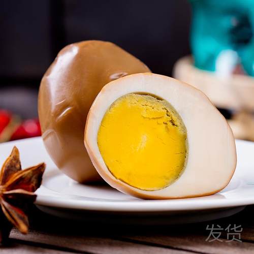 无壳卤鸡蛋盐焗鸡蛋即食休闲零食充饥夜宵速食熟食整箱 - 图1