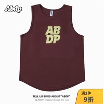 ABDP 23SS American Basketball Sports Vest Sleeveless Loose Narrow Shoulder Training Street Fitness Printed Round Collar T