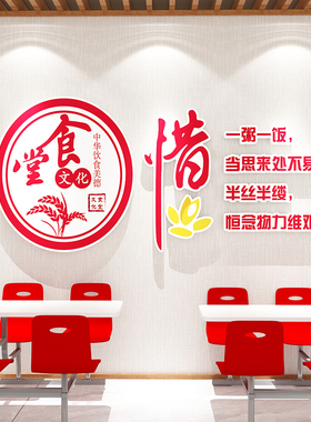 光盘行动拒绝浪费节约粮食堂文化墙贴标语海报早餐店墙面装饰贴纸