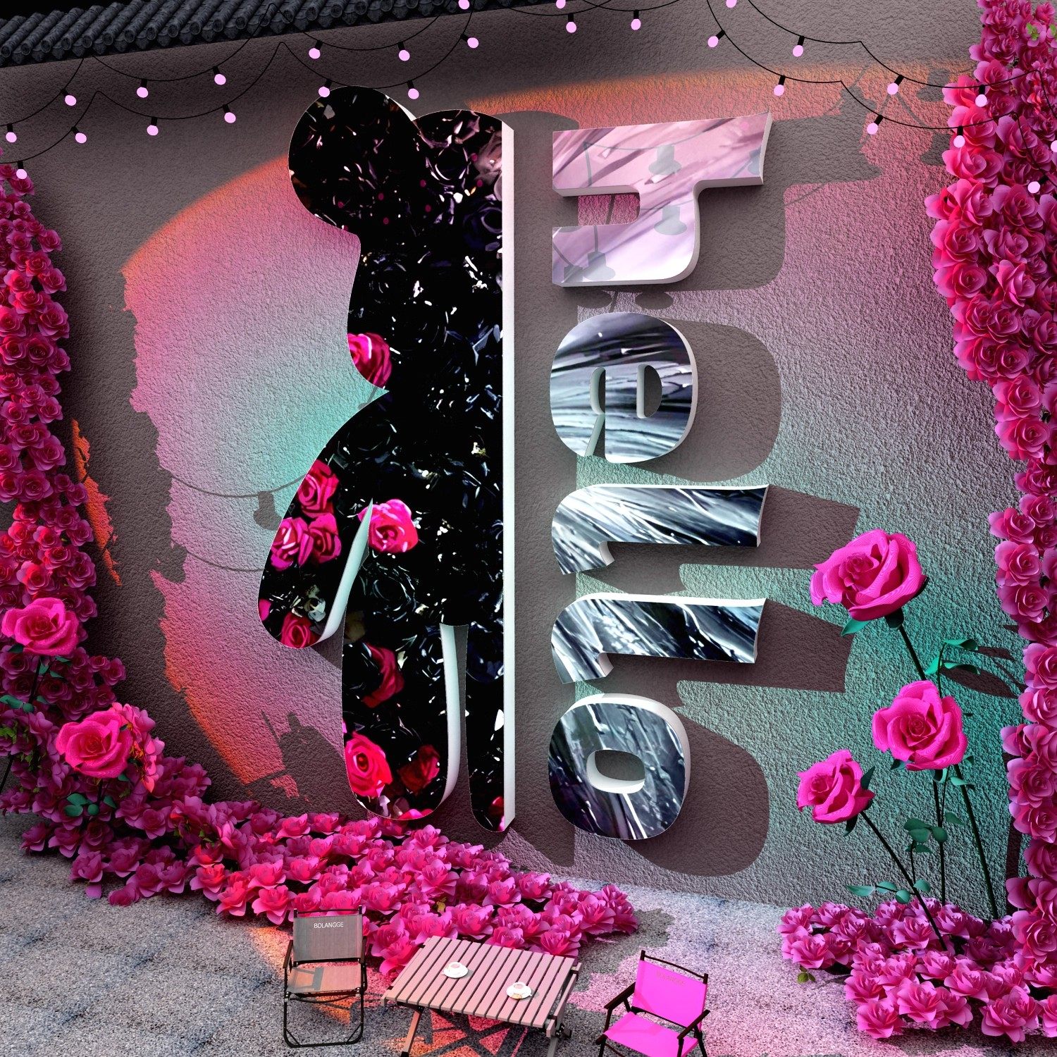 网红打卡公仔拍照区美容院店花墙面装饰造背景布置氛围形象高级感,淘宝优惠券,粉丝福利购,淘宝优惠卷