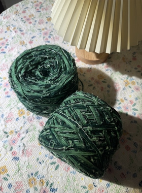 文汐手工铺手混线特色线圣诞节闪闪线钩针棒针包包围巾流苏捕梦网